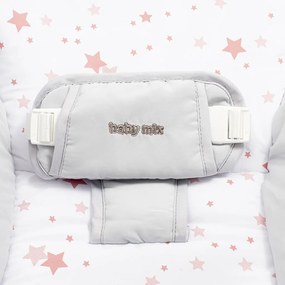 Baby Mix Scaun balansoar multifuncțional pentrucopii Stars roz, 80 x 40 x 70 cm