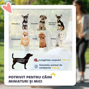 PawHut Cărucior pentru Animale cu Coș, Pernă și 2 Lese, 81x48x99 cm, Albastru Închis | Aosom Romania
