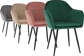Fotoliu de design, ţesătură catifea gri, ZIRKON