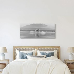 Tablou - Lebede îndrăgostite (120x50 cm)