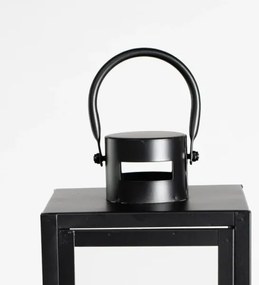 Felinar decorativ negru, 38 cm