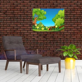 Tablou - Broscuțe vesele (70x50 cm)