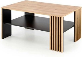 Masuta cafea FEMINA, stejar/negru, PAL laminat, 110x65x52 cm