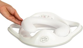 ,œ  Set complet Reductor Toaleta cu Colac Moale + Inaltator Baie Antiderapant, Zebra Gri ,   Maltex Baby