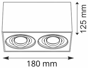 Lampă spot HADAR Q2 2xGU10/10W/230V negru