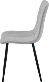 Gri deschis scaun bucatarie LIBRA cu picioare negre
