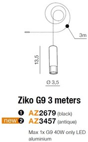 Accesoriu/ Cablu 3 metri cu pendul Ziko G9 antique ZZ AZ3457