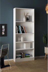 Bibliotecă Tvilum Basic, 79x203 cm, alb