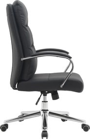Scaun lemn masiv de birou negru/crom Ergo Professional