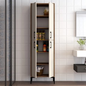 Dulap cu rafturi Berliner (Nuc + Crem). 1072515