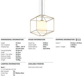 Pendul LUX design deosebit SILHOUETTE small, cu abajur sferic din sticla
