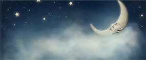 Tablou - Luna cu stele (120x50 cm)