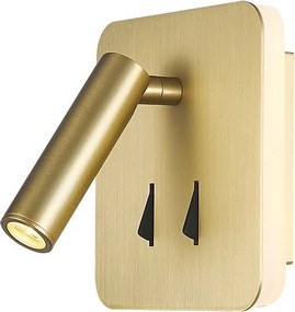 Aplica perete lumina ambientala, spot directionabil CAYMAN auriu