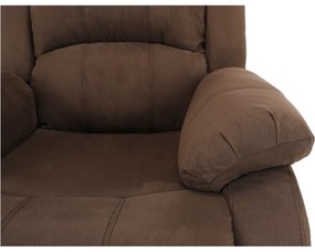 Fotoliu relaxant reglabil -recliner, material maro,Bortis Impex