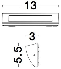 Mini Aplica LED ambientala pentru iluminat exterior IP54 LIV neagra