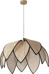 Osram - Lustră suspendată pe cablu DECOR RATTAN 1x E27/15W/230V Ø 67 cm bej/negru