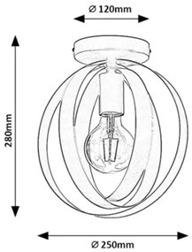 Rabalux 5359 - Plafonieră CORTADO 1xE27/40W/230V