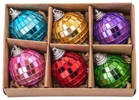 Ornamente de Crăciun 6 buc. din sticlă ø 4 cm Mirror Disco – Sass &amp; Belle