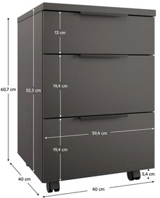 Container de birou Alegre (antracit) . 1116203
