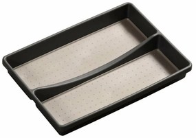 Organizator de plastic Kesper 30093, 2 compartimente, gri, 32,5 x 23 x 4,5 cm