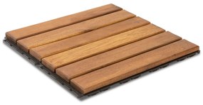 Pardoseala din lemn - 6 lamele - 30 x 30 cm - maro deschis - 6 buc  pachet