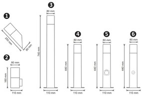 Corp de iluminat exterior NEW YORK 1xE27/40W/230V IP44 antracit