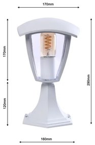 Lampă exterior FOX 1xE27/40W/230V IP44 alb