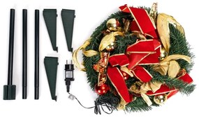 Aigostar - Brad de Crăciun LED pentru exterior, 1,8 m, 150 LED, 230 V, IP44, negru, lumină alb rece