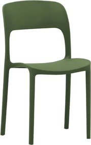 Set 4 scaune ROSINNA -POLIPROPILENA- HORECA - VERDE INCHIS - 4 BUCATI