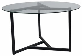 Masuta de Cafea Trio Sehpa Transparent, Negru
