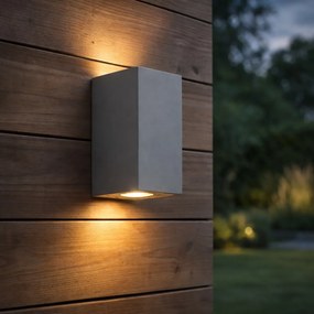 Lampă modernă de perete pentru exterior gri cu 2 lumini IP44 - Pompei