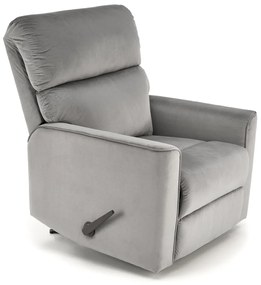 Fotoliu recliner Karim stofa gri H103 cm