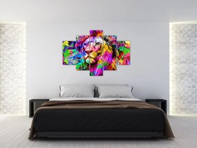 Tablou - 3D imaginea leului (150x105 cm)