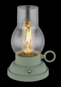 Lampă LED tactilă reîncărcabilă dimabilă de masă Globo 58016B PETRO LED/1W/3,7V 1200 mAh verde