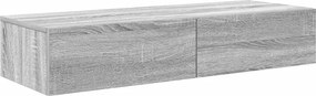 vidaXL Raft de perete cu sertare Gri Sonoma 100x36x19cm Lemn prelucrat