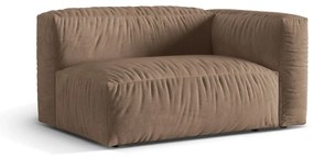 Modul pentru canapea modulară maro deschis cu tapițerie din catifea (cu colț pe partea dreaptă) Martina – Micadoni