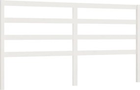vidaXL Tăblie de pat, alb, 206x4x100 cm, lemn masiv de pin