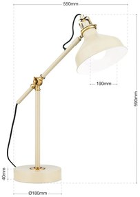 Veioza/Lampa din metal reglabila stil vintage SCHILLER kaki/patina