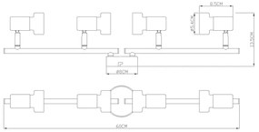 Spot Globo 57917-4N MASON 4xGU10/25W/230V negru/argintiu