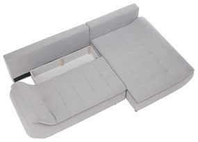 Set canapea, gri deschis / roz pudră, material textil, dreapta, BRATO