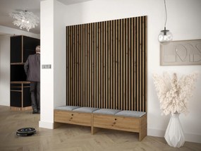 Mobilier hol Esmaldos V (Stejar artisan + Negru + Gri) . 1104712