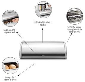 Cutie de pâine din oțel Roll Top – Brabantia