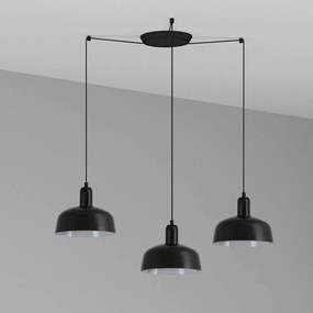 Lustra suspendata design modern TATAWIN S 3L negru