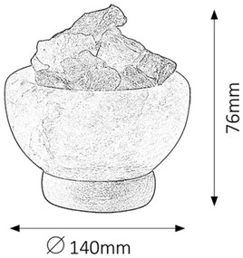 Rabalux 4097 - Lampă de sare FUJI, 1xE14/15W/230V