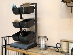 Etajera din metal, cu 6 compartimente de depozitare detasabile