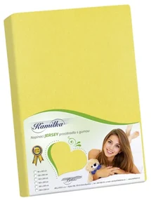 Cearşaf Jersey Kamilka, galben, 90 x 200 cm