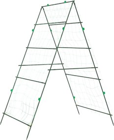 vidaXL Spalier grădină plante cățărătoare, cadru A 99x90x175,5 cm oțel
