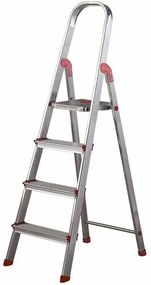 Scară din aluminiu pentru uz profesional Rolser Unica, 4 trepte, 4 trepte