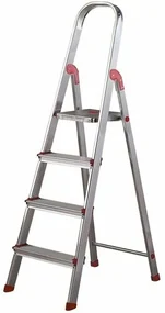 Scară din aluminiu pentru uz profesional  Rolser Unica, 4 trepte, 4 trepte