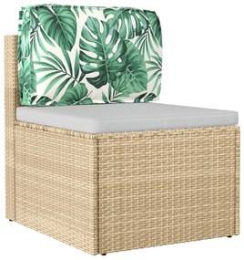 vidaXL Perna pentru palet cu spătar, model cu frunze 60 x 40 x 12 cm, fabricată din Oxford.